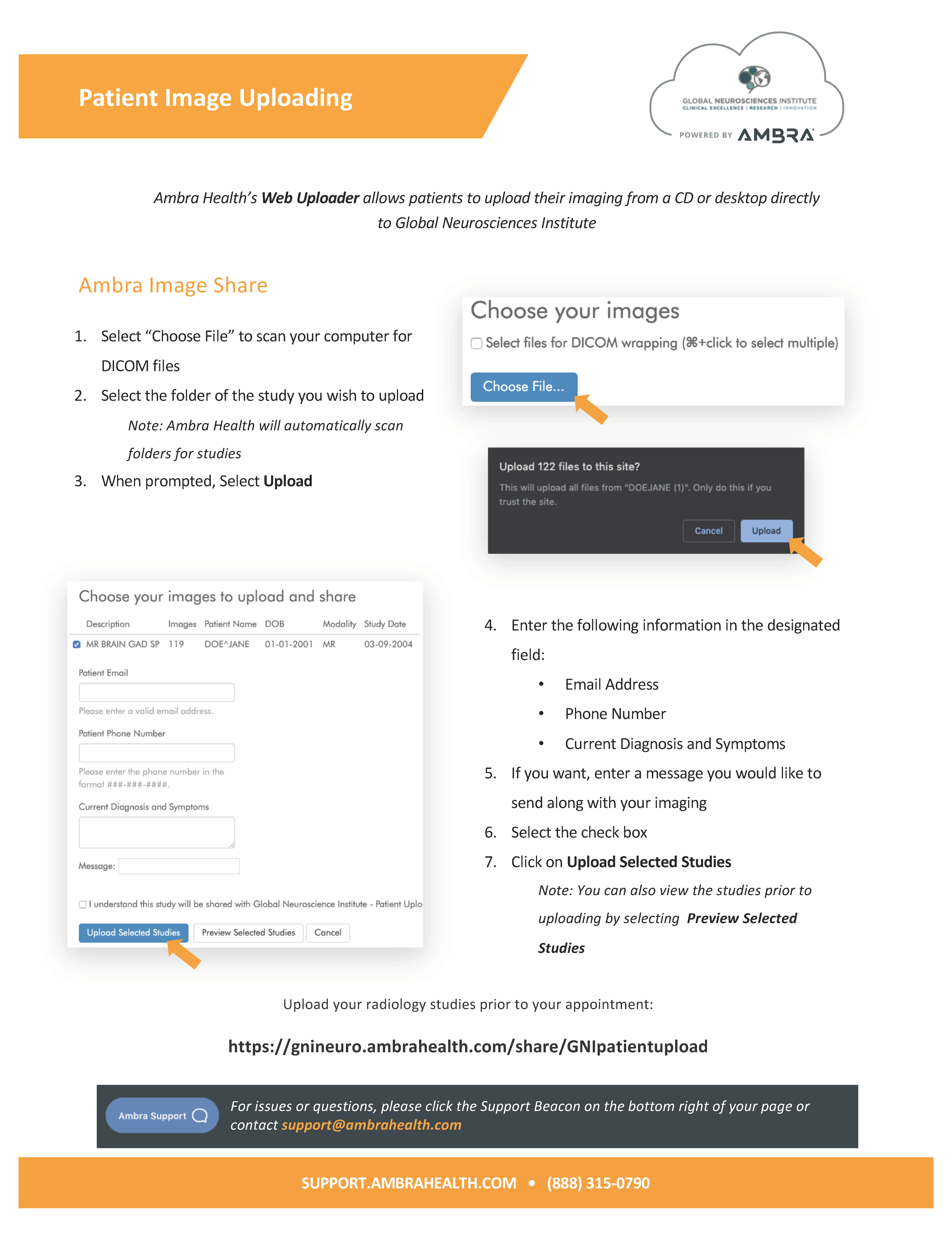 Ambra Imaging Uploader Infographic
