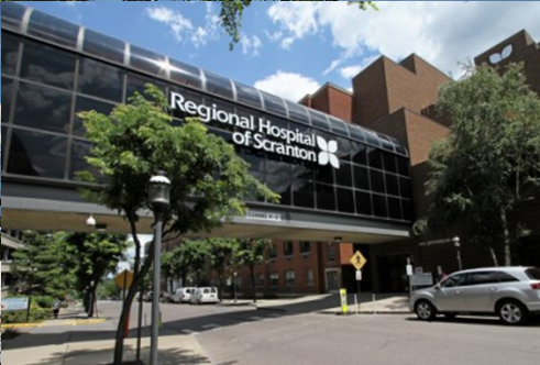 Regional Hospital of Scranton building with logo